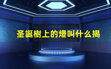 圣誕樹上的燈叫什么揭秘圣誕樹燈光的種類與選擇