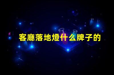 客廳落地燈什么牌子的好選購優(yōu)質落地燈的實用指南