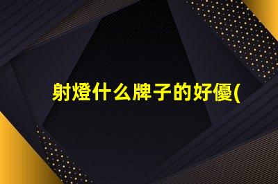 射燈什么牌子的好優(yōu)質(zhì)射燈品牌推薦與對(duì)比