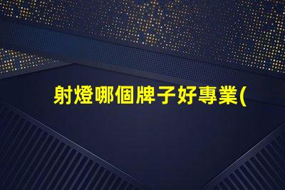 射燈哪個牌子好專業(yè)照明品牌推薦,助您挑選高品質(zhì)射燈
