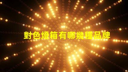 對色燈箱有哪幾種品牌市場領(lǐng)先的對色燈箱品牌概述
