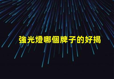 強光燈哪個牌子的好揭示市場上最受歡迎的強光燈品牌