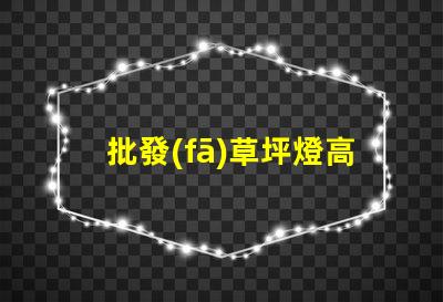 批發(fā)草坪燈高效能草坪燈采購指南