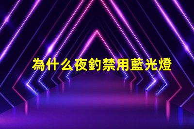 為什么夜釣禁用藍光燈探究藍光燈對魚類的影響
