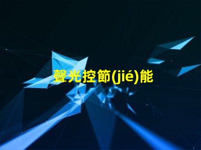 聲光控節(jié)能開關(guān)探索如何提高您的能源效率