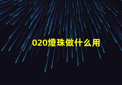 020燈珠做什么用