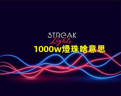 1000w燈珠啥意思