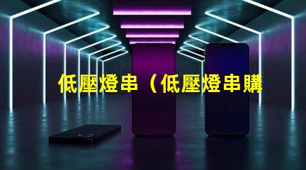 低壓燈串（低壓燈串購買指南）