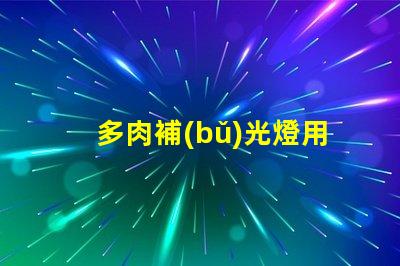 多肉補(bǔ)光燈用的什么燈珠
