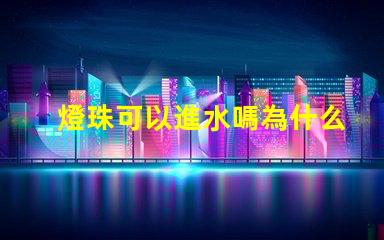 燈珠可以進水嗎為什么