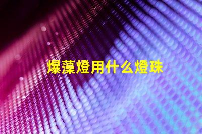 爆藻燈用什么燈珠