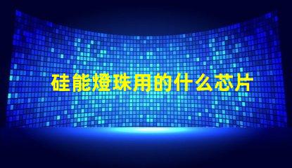 硅能燈珠用的什么芯片