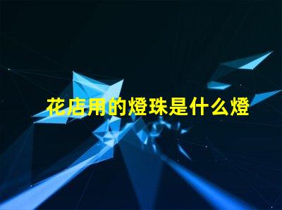 花店用的燈珠是什么燈泡