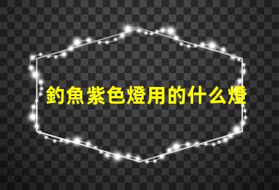 釣魚紫色燈用的什么燈珠