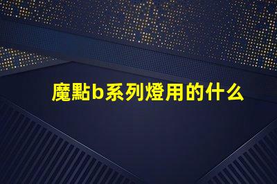 魔點b系列燈用的什么燈珠