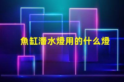 魚缸潛水燈用的什么燈珠